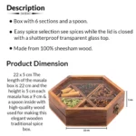 Wooden box for spices gift (Hexagonal& 6 Containers) - Image 6