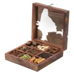 Indian Wooden Spice Cabinet - Image 4