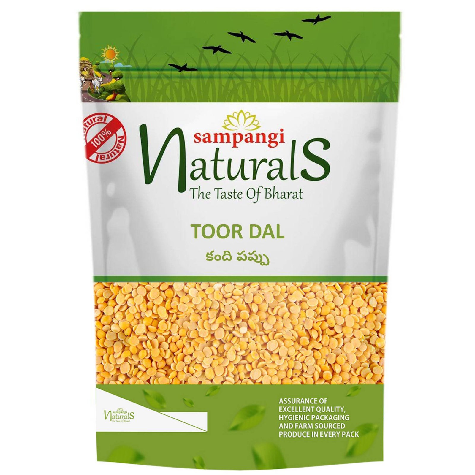 toor-dal-organic-sampangi-naturals-500gm.jpg Toor Dal | Kandi Pappu – 500 gms - Image 1
